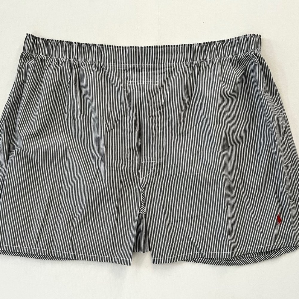 Polo Ralph Lauren Striped Boxer Shorts Grey / White ( XL )